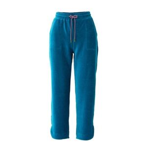 Matilda Jane Womens Get Inspired Pants Size XL Blue Ribbed Velour Comfort lounge